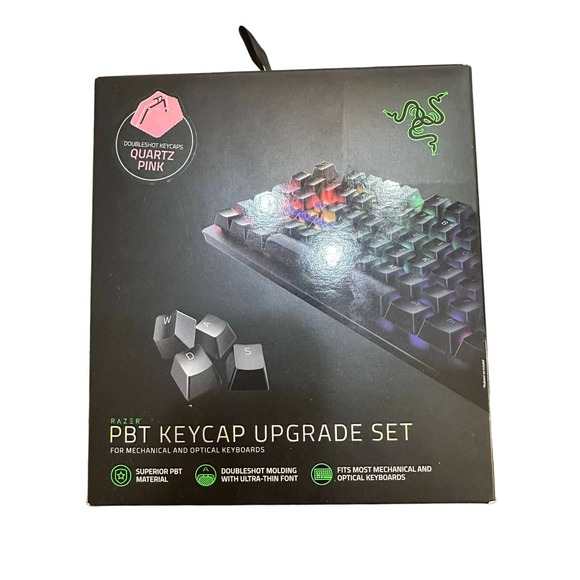 Razer PBT Doubleshot Keycap Upgrade Set - Quartz Pink - NEW - Picture 1 of 1